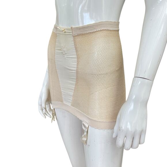 Rare Vintage Jantzen “Summer Frost” Mesh Knit Girdle & Garters, Small - Picture 1 of 8